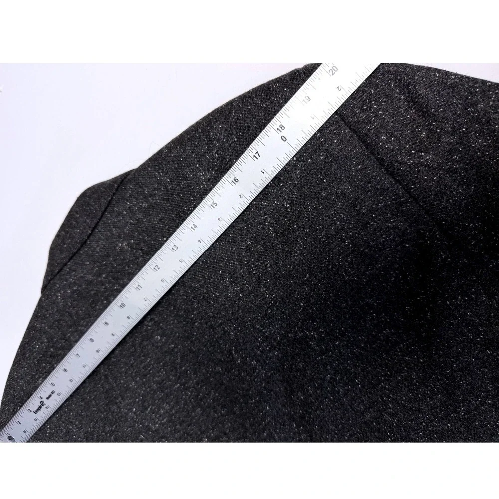 John Bartlett Mens 42R Blazer Charcoal Grey Salt Pepper Two Button Sport Coat